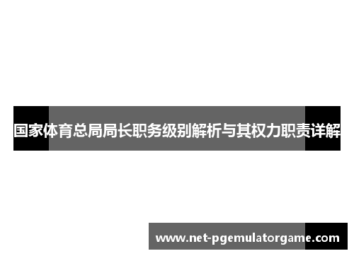国家体育总局局长职务级别解析与其权力职责详解